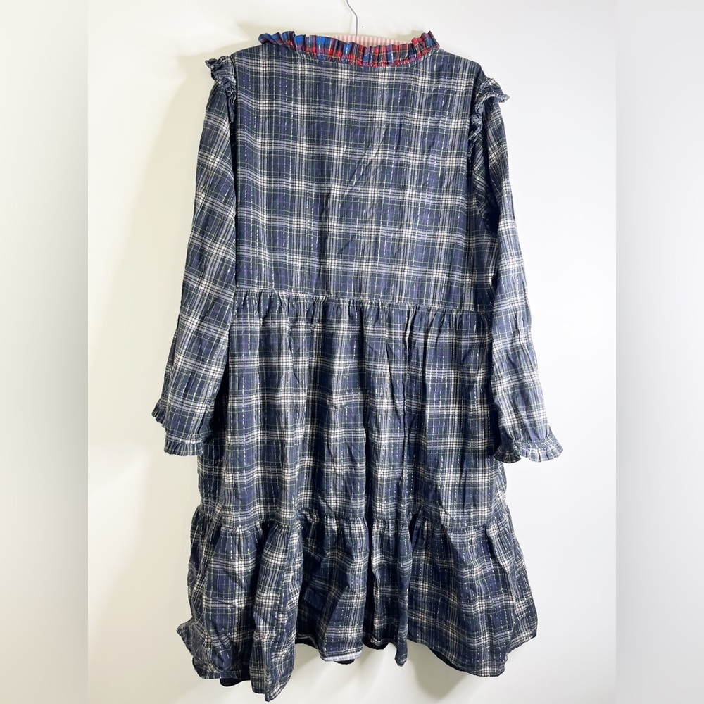 Anthropologie Dhruv Kapoor Ariana Plaid Ruffled Mini Dress - Picture 10 of 16
